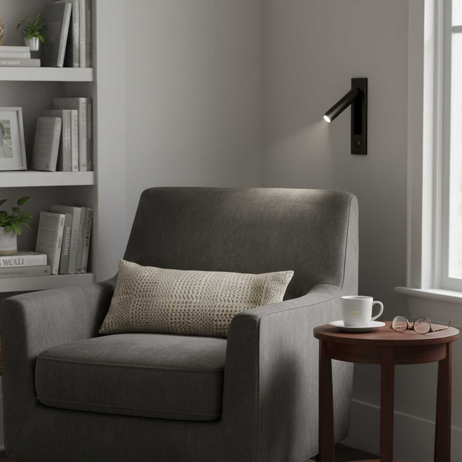 Modern Minimalist Embedded Aluminum LED Wall Sconce 1-Light Lasson Living