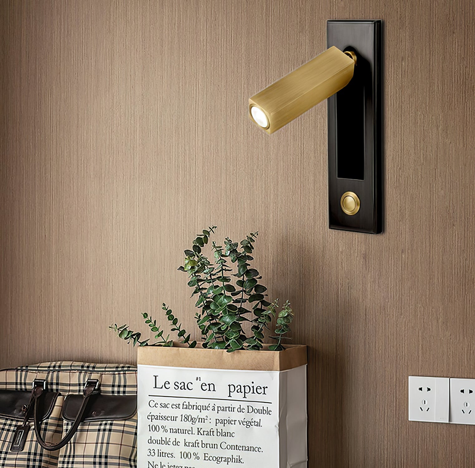 Modern Minimalist Embedded Aluminum LED Wall Sconce 1-Light Lasson Living