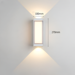 Nordic Minimalist Acrylic Rectangular Outdoor Wall Light LED Up-Down Lasson Living