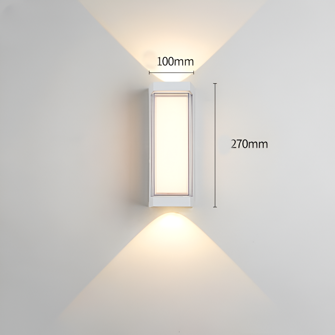 Nordic Minimalist Acrylic Rectangular Outdoor Wall Light LED Up-Down Lasson Living