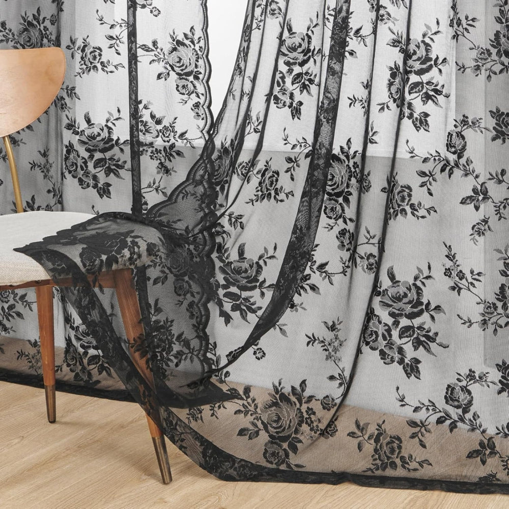 Floral Grace Sheer Curtains Lasson Living