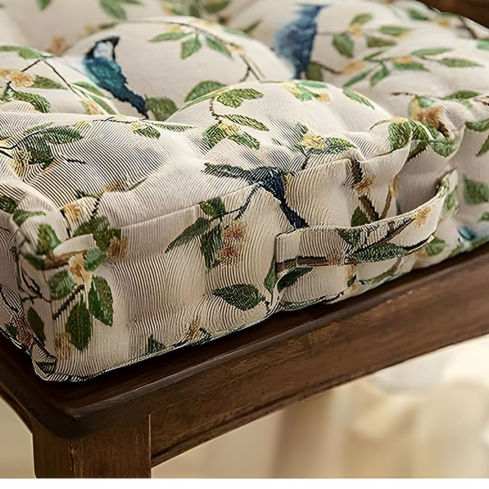 Whimsical Bird Leaf Cushion Lasson Living