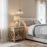 French Ruffled Glass Brass Pendant Light 1-Light Lasson Living