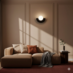 Modern Minimalist Glass Globe Wall Sconce LED 1-Light Lasson Living