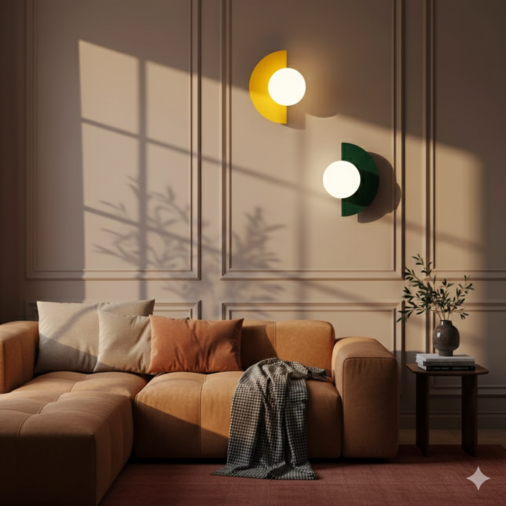 Modern Minimalist Glass Globe Wall Sconce LED 1-Light Lasson Living