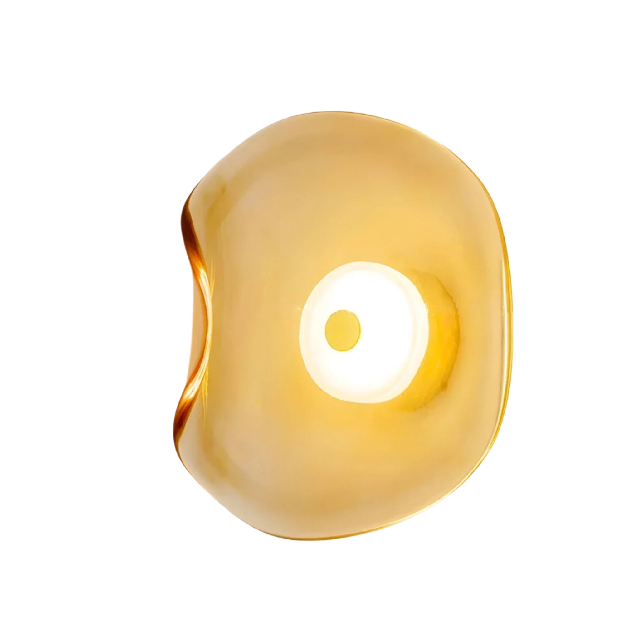 Nordic Curved Glass Japandi LED Wall Sconce 1-Light Lasson Living