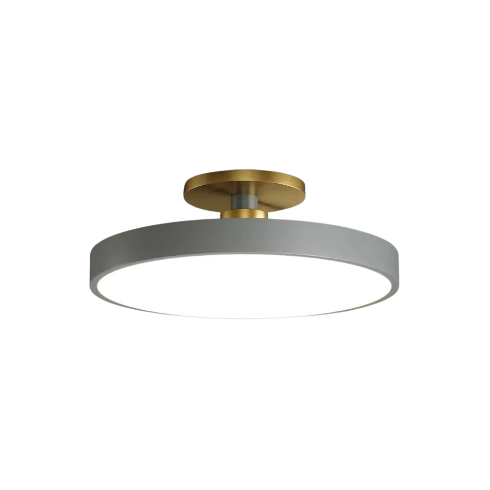Modern Brass Round LED Ceiling Light 1-Light Lasson Living
