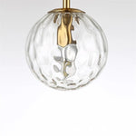 Nordic Brass Glass Globe Wall Sconce LED 1-Light Lasson Living