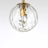 Nordic Brass Glass Globe Wall Sconce LED 1-Light Lasson Living