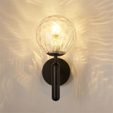 Nordic Brass Glass Globe Wall Sconce LED 1-Light Lasson Living
