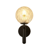 Nordic Brass Glass Globe Wall Sconce LED 1-Light Lasson Living