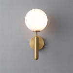 Nordic Brass Glass Globe Wall Sconce LED 1-Light Lasson Living