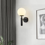 Nordic Brass Glass Globe Wall Sconce LED 1-Light Lasson Living