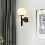 Nordic Brass Glass Globe Wall Sconce LED 1-Light Lasson Living