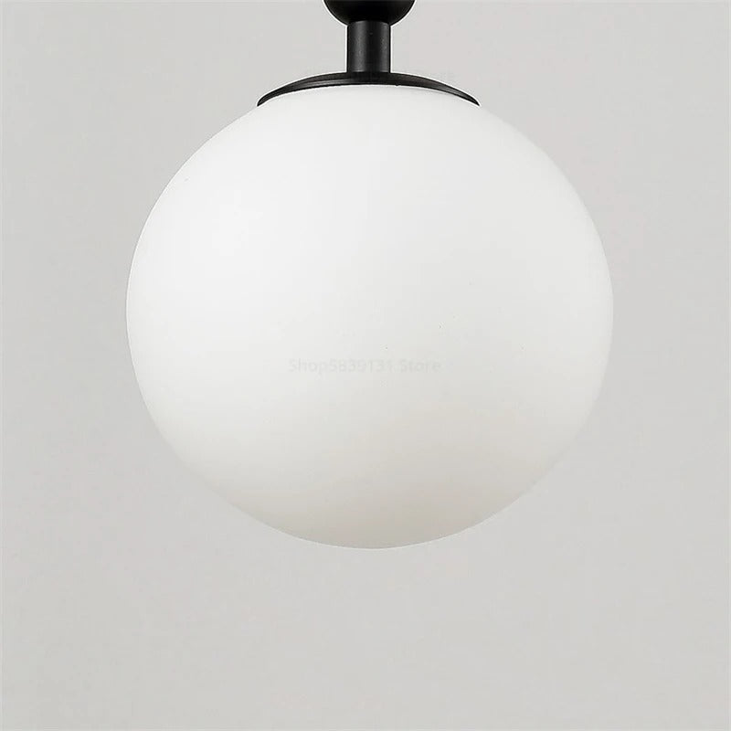 Nordic Brass Glass Globe Wall Sconce LED 1-Light Lasson Living