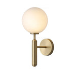 Nordic Brass Glass Globe Wall Sconce LED 1-Light Lasson Living