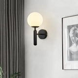 Nordic Brass Glass Globe Wall Sconce LED 1-Light Lasson Living