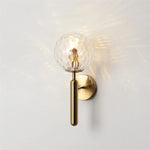 Nordic Brass Glass Globe Wall Sconce LED 1-Light Lasson Living