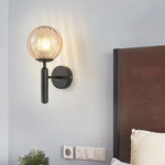 Nordic Brass Glass Globe Wall Sconce LED 1-Light Lasson Living