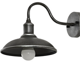 Vintage Industrial Iron Bowl Outdoor Wall Light LED 1-Light Lasson Living