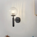Nordic Brass Glass Globe Wall Sconce LED 1-Light Lasson Living