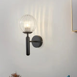 Nordic Brass Glass Globe Wall Sconce LED 1-Light Lasson Living