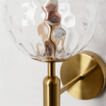 Nordic Brass Glass Globe Wall Sconce LED 1-Light Lasson Living