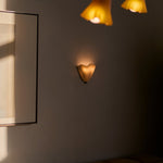 Retro Stained Glass Skirt Shell Wall Sconce LED 1-light Lasson Living