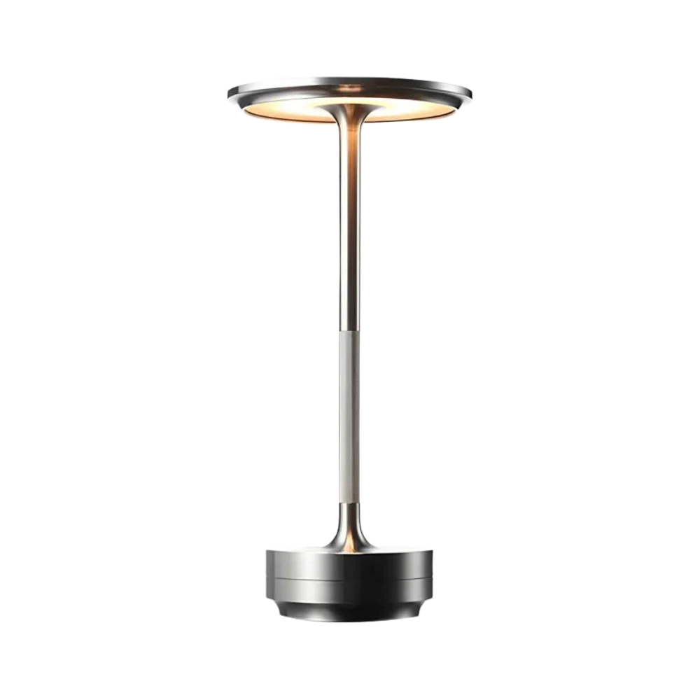 Modern Brass Cone LED Rechargeable Table Lamp 1-Light Lasson Living