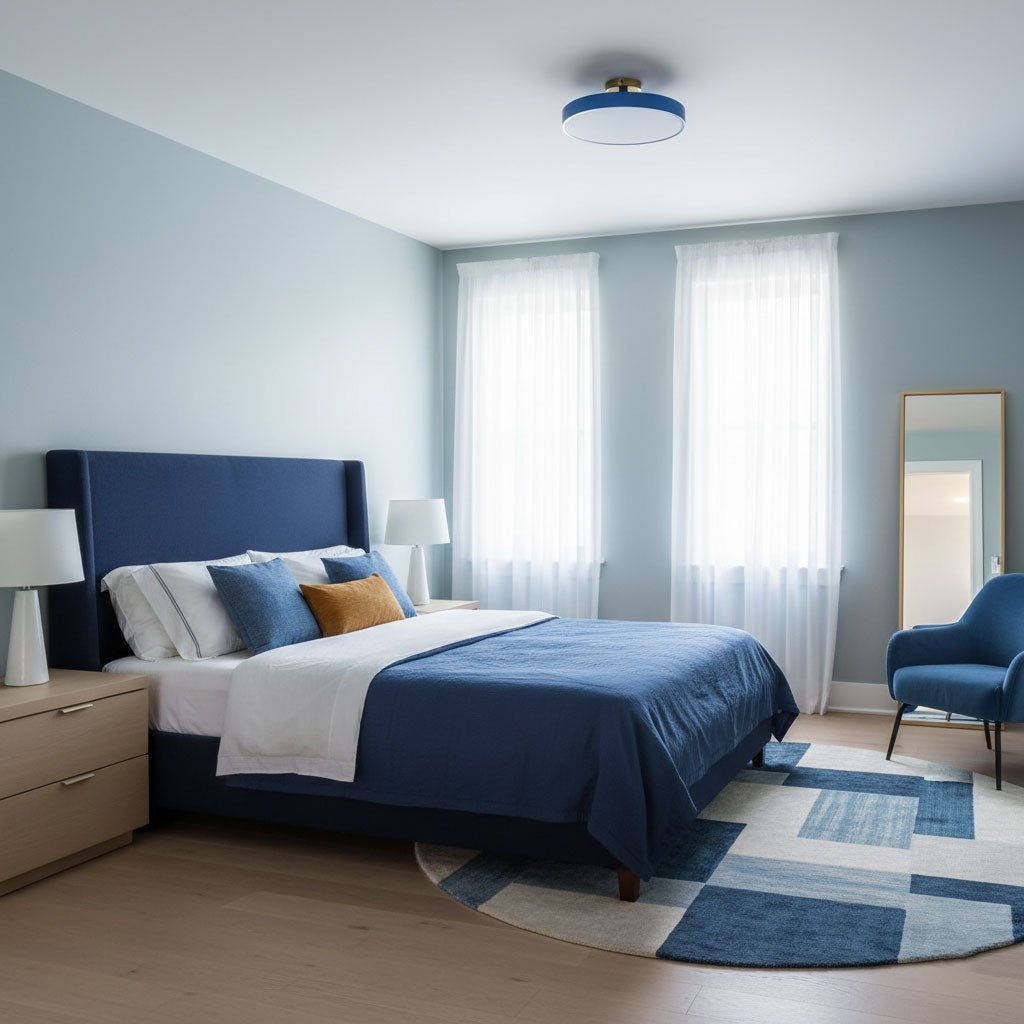 Modern Round LED Flush Mount Ceiling Light 1-Light Lasson Living