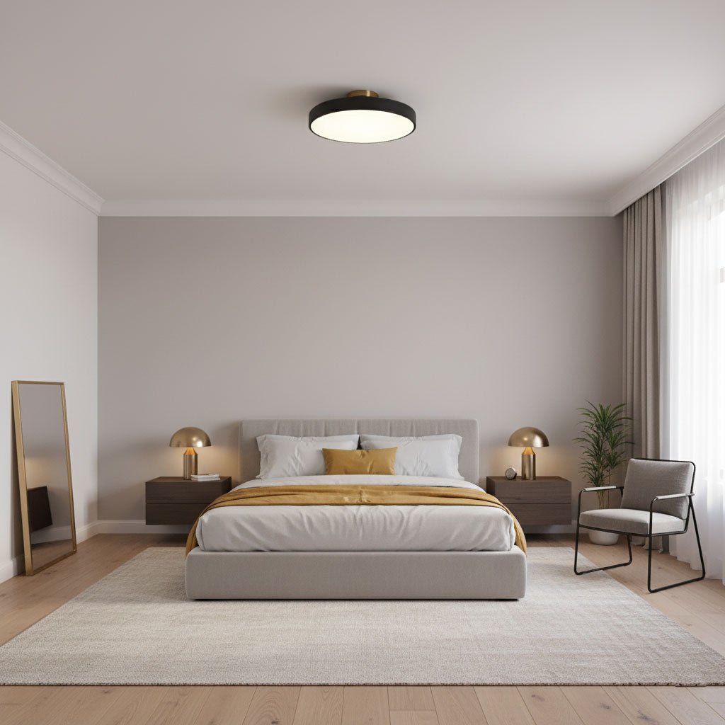 Modern Round LED Flush Mount Ceiling Light 1-Light Lasson Living
