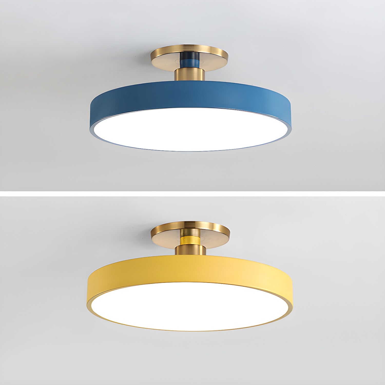 Modern Round LED Flush Mount Ceiling Light 1-Light Lasson Living