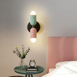 Japanese Wabi-Sabi Cement Cylinder Wall Sconce Lamp 2-Light Lasson Living