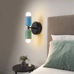 Japanese Wabi-Sabi Cement Cylinder Wall Sconce Lamp 2-Light Lasson Living