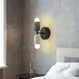Japanese Wabi-Sabi Cement Cylinder Wall Sconce Lamp 2-Light Lasson Living