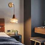 Japanese Glass Cone Wall Sconce Lamp 1-Light Lasson Living
