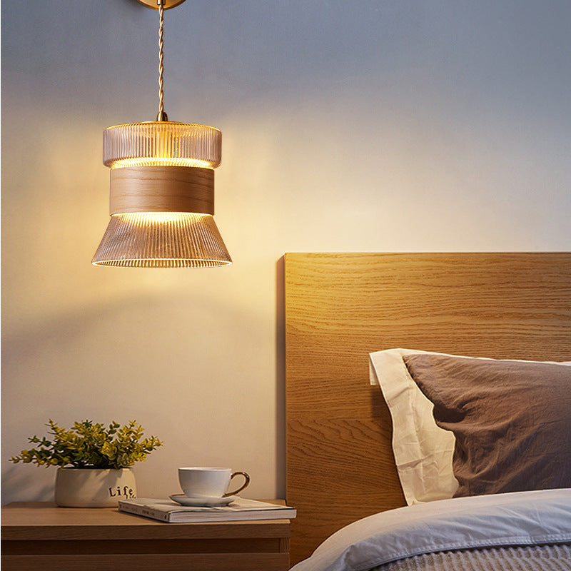 Japanese Glass Cone Wall Sconce Lamp 1-Light Lasson Living