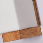 Japanese Wood Glass Rectangle 1-Light LED Wall Sconce Lamp Lasson Living