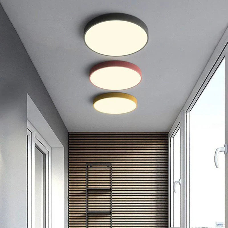Modern Minimalist Round LED Ceiling Light 1-Light Lasson Living