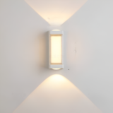 Nordic Minimalist Acrylic Rectangular Outdoor Wall Light LED Up-Down Lasson Living