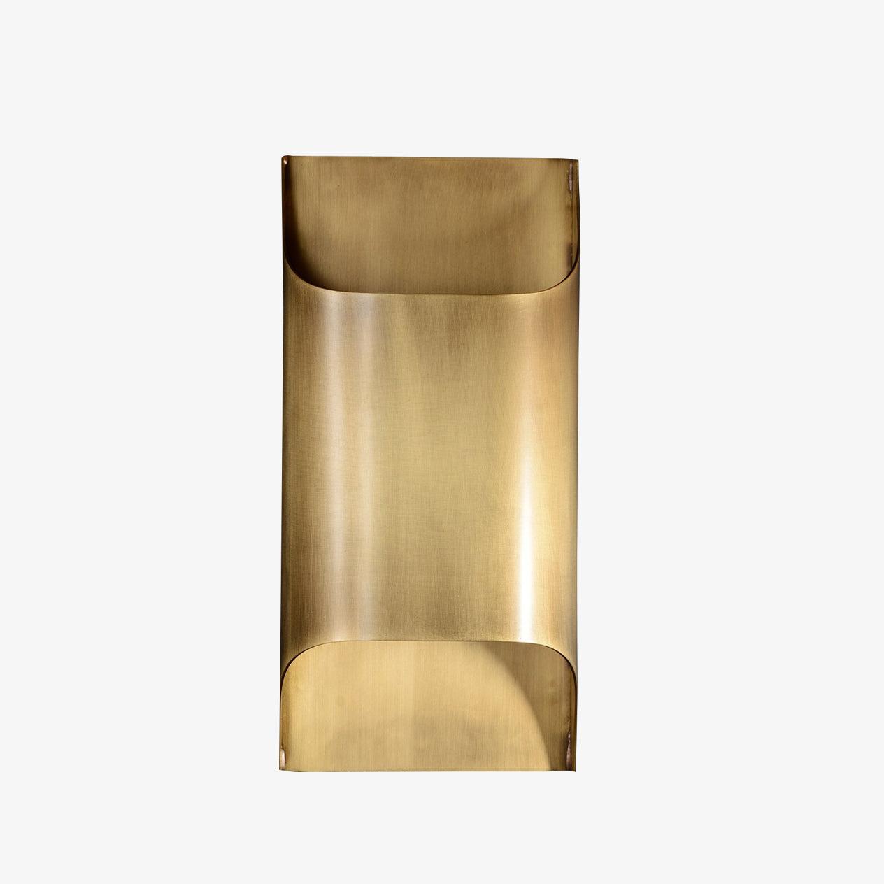 Modern Curved Brass LED Wall Sconce 1-Light Lasson Living
