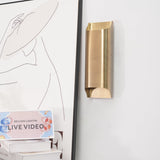 Modern Curved Brass LED Wall Sconce 1-Light Lasson Living