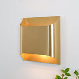 Modern Curved Brass LED Wall Sconce 1-Light Lasson Living