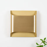 Modern Curved Brass LED Wall Sconce 1-Light Lasson Living