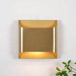 Modern Curved Brass LED Wall Sconce 1-Light Lasson Living