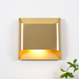 Modern Curved Brass LED Wall Sconce 1-Light Lasson Living