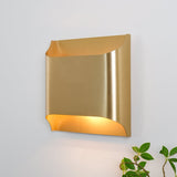 Modern Curved Brass LED Wall Sconce 1-Light Lasson Living