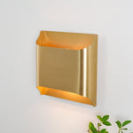 Modern Curved Brass LED Wall Sconce 1-Light Lasson Living