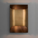 Modern Curved Brass LED Wall Sconce 1-Light Lasson Living