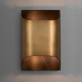 Modern Curved Brass LED Wall Sconce 1-Light Lasson Living